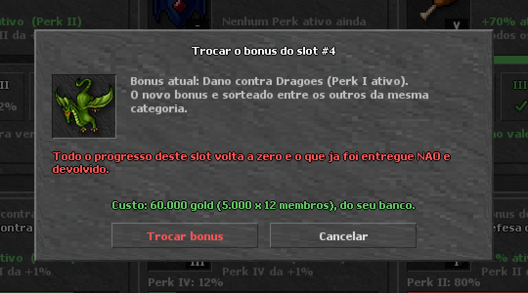 Só o líder fundador faz o reroll, e a janela pergunta antes.